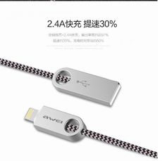 【保固一年 】 Awei 用維 CL-20 安卓 IPHONE 充電線 傳輸線 USB 數據CAS