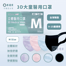 台灣製MIT 永猷🔥🔥立體醫用口罩M(紫/藍/粉)50入/盒 大童/小臉成人適用 MD雙鋼印