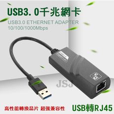 【JSJ】USB轉RJ45高速有線網卡 有線千兆網卡 網路卡轉接 RJ45 USB外接網卡 帶線網卡