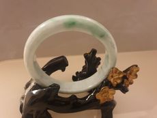 天然飄花翡翠手鐲破盤組