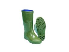 【男用雨鞋-朝日牌】(綠色)特製耐力膠-有內襯-台灣製造-耐磨
