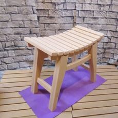 [時代木防水家居] 時代木弧形浴室椅 . 淋浴椅凳, 溫泉泡湯椅凳,居家椅凳(大)