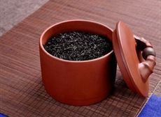 原礦竹節紫砂茶葉罐竹段普洱醒茶罐儲茶缸1斤裝陶瓷