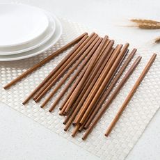 鐵木雞翅木防滑筷子家用10雙套裝實木餐具中式環保防霉快子家庭裝 -