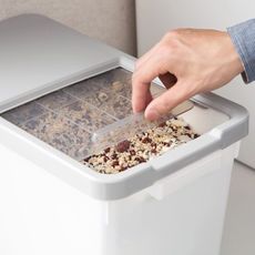 家用密封防蟲裝米桶儲米箱 塑料防潮米缸15kg廚房加厚大米面粉桶 -