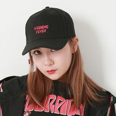 帽子女新款韓版字母刺繡棒球帽休閑百搭學生鴨舌帽情侶夏季彎檐帽1入 -