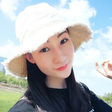 韓國chic風帽子女奶茶色毛邊漁夫帽春夏日系小清新百搭遮陽帽盆帽1入 -