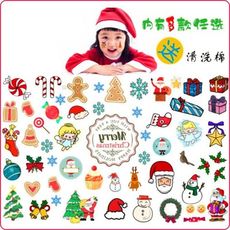圣誕妝容貼兒童卡通圣誕老人雪花臉部裝飾節日氣氛紋身貼紙飾品1入 -