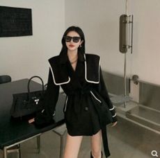 韓版寬鬆羊絨呢子大衣