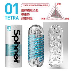 ◤ViVi◥日本TENGA SPINNER 自動迴轉旋吸自慰杯 (TETRA/波刀紋)SPN-001