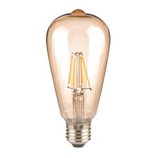【Luxtek】LED燈泡 復古木瓜燈 工業風燈泡 6W E27 黃光 仿鎢絲燈 (ST64G)