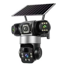 監控王 H37 4G太陽能三鏡頭監視器(可插4G SIM卡連網/雙PIR雷達/800萬高清廣角鏡頭