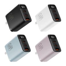 IS-K39 65W三孔氮化鎵充電器(1USB+2Type-C QC/PD快充 多種安全防護 三口快