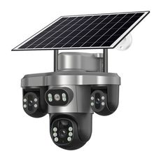 監控王 H39 4G太陽能三鏡頭監視器(可插4G SIM卡連網/雙PIR雷達/800萬高清廣角鏡頭/