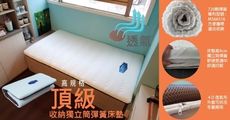 【富郁床墊】4D透氣獨立筒彈簧床墊雙人5尺9cm(白色) (咖啡色)(鐵灰色)1008顆彈簧