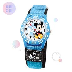 【Disney迪士尼】米奇 兒童輕量自黏帶手錶(正版授權)