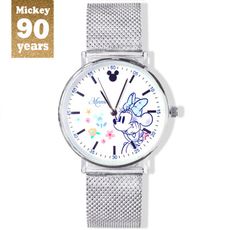 【Disney迪士尼】90周年紀念  眺望米妮米蘭鋼帶手錶(正版授權)