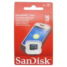 SanDisk microSDHC 16GB C4 記憶卡 (贈SD卡透明專用盒)