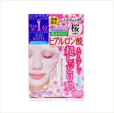 ☆潼漾小舖☆ 日本 KOSE 高絲(玻尿酸櫻花限定)光映透 保濕面膜 5枚入