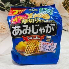 ☆潼漾小舖☆ 日本 Tohato 東鳩 5袋入 鹽味 網狀 厚切 洋芋片 85g