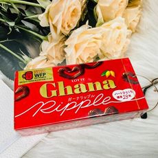 ☆潼漾小舖☆ 日本 LOTTE 樂天 Ghana 加納 愛心造型牛奶可可 58g 盒裝 23枚入