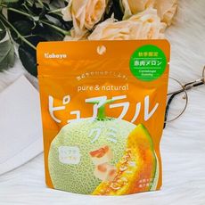 ☆潼漾小舖☆ 日本 kabaya 卡巴 秋季限定 哈密瓜軟糖 58g 可以吃得到果肉喔!!