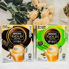 ☆潼漾小舖☆ 日本 NESCAFÉ 雀巢 金牌咖啡 即溶拿鐵咖啡 22本入 兩種風味供選