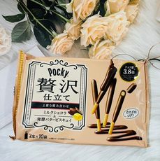 ☆潼漾小舖☆ 日本 Pocky 百奇 贅沢 奢華牛奶可可棒 10小袋入 巧克力3.8倍