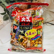 ☆潼漾小舖☆ 日本 傳六 北海之味 大人 綜合豆果子 341g 家庭包 大包裝 14袋入