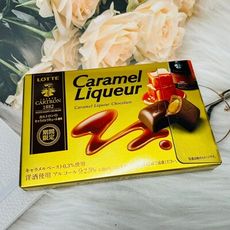 ☆潼漾小舖☆ 日本 Lotte 樂天 焦糖酒心 可可糖 57g 使用洋酒