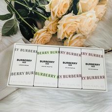 ☆潼漾小舖☆ BURBERRY HER 四入小香水禮盒 HER 淡香精/HER 淡香水/倫敦之夢淡香