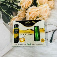 ☆潼漾小舖☆ 法國 The CHOYA 熟成 梅酒酒瓶造型 黑巧克力 10gX3入