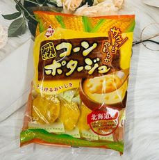 ☆潼漾小舖☆ 日本 鐵火燒 玉米濃湯風味米果 玉米濃湯米果 90g 個別包裝 玉米濃湯餅