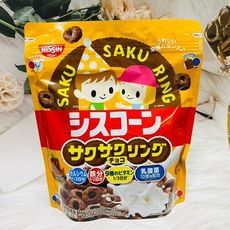 ☆潼漾小舖☆ 日本 Nissin 日清 可可風味圈圈餅 150g 乳酸菌添加 玉米片 早餐玉米片