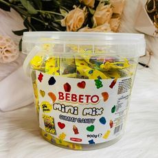 ☆潼漾小舖☆ 土耳其 Bebeto 水桶迷你組合餐 迷你小熊 綜合風味 900g 36小袋入