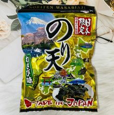 ☆潼漾小舖☆ 日本 一榮 山葵紫菜脆餅 128g 芥末脆餅 芥末紫菜 海苔脆餅 海苔餅 海苔天婦羅