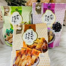 ☆潼漾小舖☆ 日本 森白製果 丹波黑豆米果/烤玉米風味米果/海苔芥末風味米果 個別包裝 32g