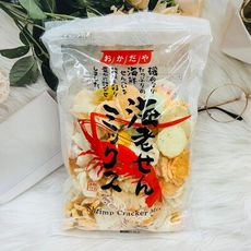 ☆潼漾小舖☆ 日本 岡田屋 海老仙貝 綜合海鮮仙貝 185g 海鮮米果 彩色海鮮餅 磯香海鮮