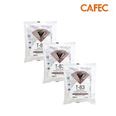 【CAFEC】三洋日本製專用白色錐形咖啡濾紙(1~2人份)100張-深焙/中深焙/淺焙-3入組