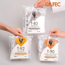 【CAFEC】三洋日本製專用白色錐形咖啡濾紙(2~4人份)100張-深焙/中深焙/淺焙