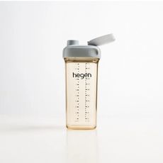 【hegen】金色奇蹟PPSU多功能方圓型寬口水瓶 2.0 330ml-霧灰