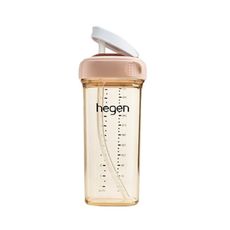 【hegen】PCTO™ 輕飲時光PPSU方圓型寬口吸管杯3.0 330ml-嫣粉