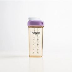 【hegen】金色奇蹟PPSU多功能方圓型寬口水瓶 2.0 330ml-漾紫