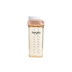 【hegen】金色奇蹟PPSU多功能方圓型寬口水瓶 2.0 330ml-嫣粉