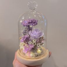 【Flower Plus】 丁香紫 | 永生乾燥花玻璃罩