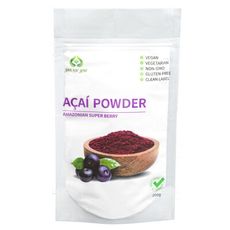 巴西莓粉Acai Powder 可沖飲 烘焙 果蔬粉 水果代餐奶昔粉(阿薩伊漿果粉 袋裝200g)