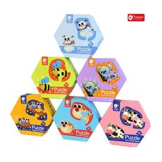 【德國 classic world 客來喜經典木玩】主題寶寶6in1拼圖組/六款主題可選(24pcs