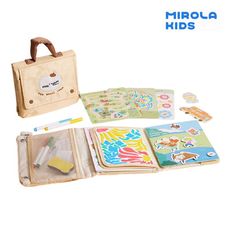 【Mirola Kids 原創美玩】旅行好夥伴活動包-呼嚕貓咪款(多功能學習遊戲便攜包)