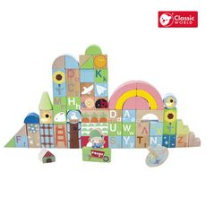 【德國 classic world 客來喜經典木玩】彩虹花園大冒險積木(60pcs)