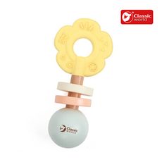 【德國 classic world 客來喜經典木玩】花漾觸感搖搖棒/固齒器